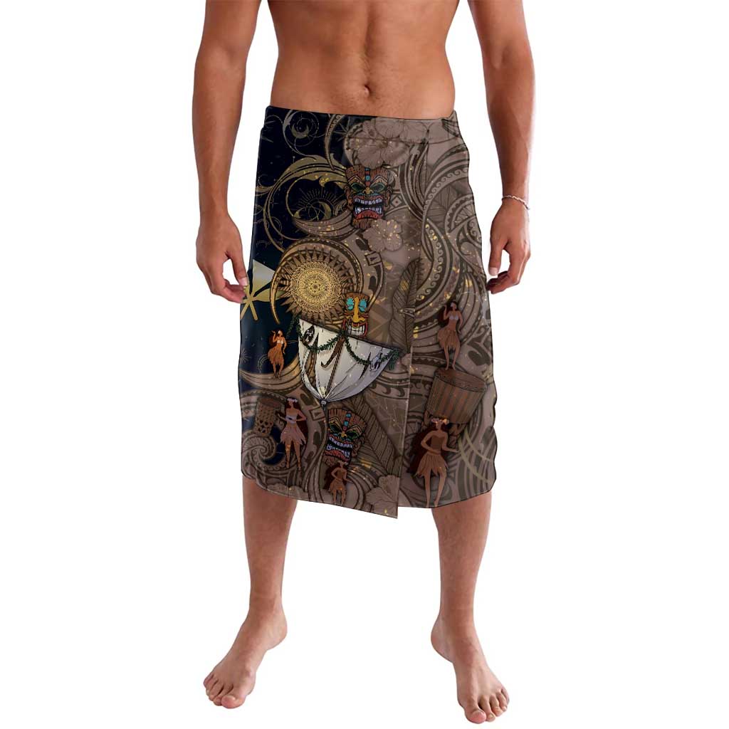 Hawaii Makahiki Lavalava Polynesian Sky And Earth DT05 Gold - Polynesian Pride