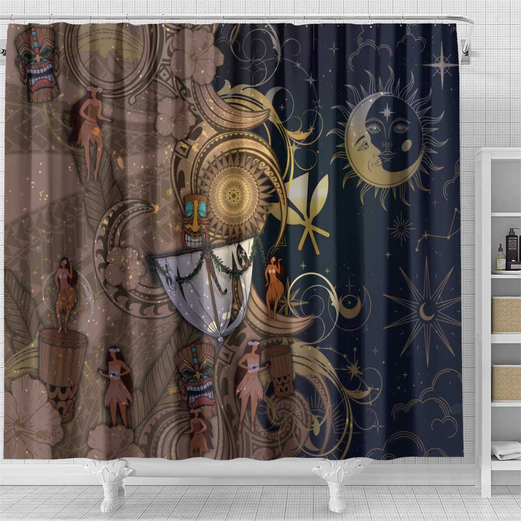 Hawaii Makahiki Shower Curtain Polynesian Sky And Earth - Polynesian Pride