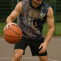 Hawaii Makahiki Sleeveless Hoodie Polynesian Sky And Earth - Polynesian Pride