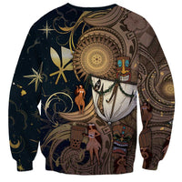 Hawaii Makahiki Sweatshirt Polynesian Sky And Earth - Polynesian Pride