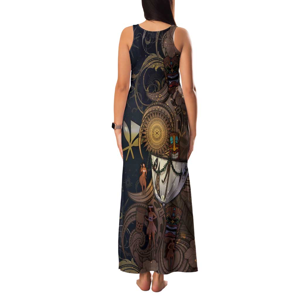 Hawaii Makahiki Tank Maxi Dress Polynesian Sky And Earth - Polynesian Pride