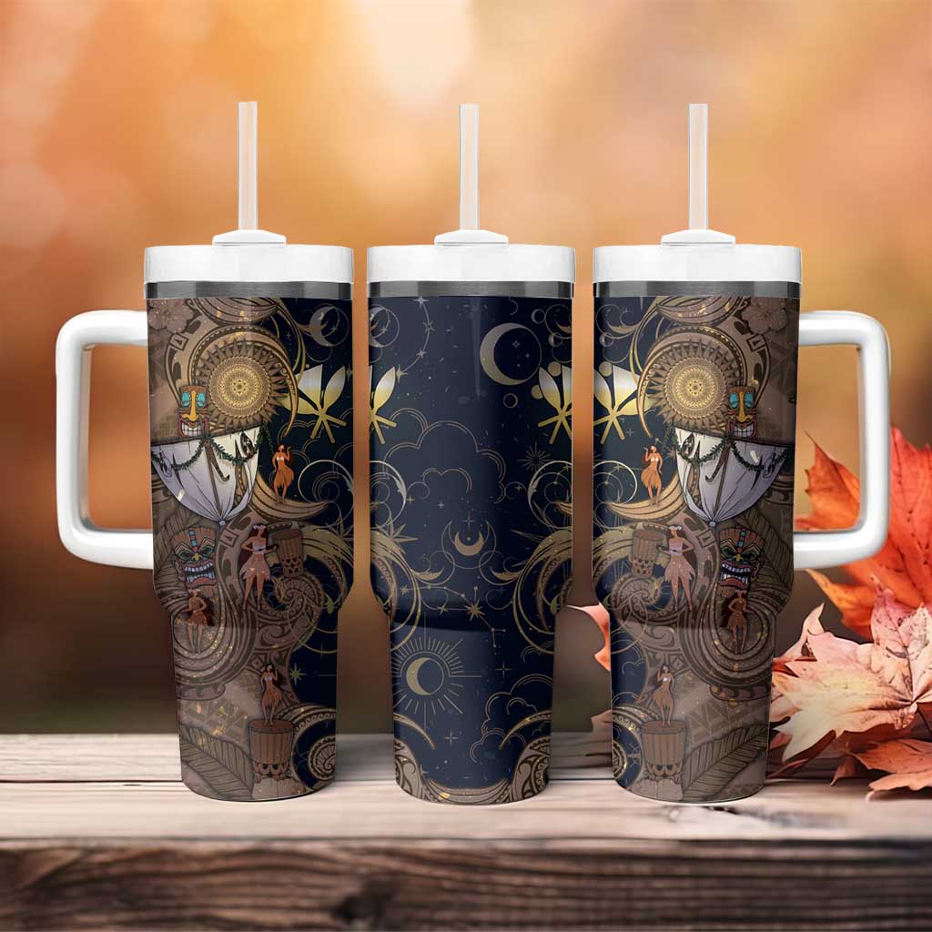 Hawaii Makahiki Tumbler With Handle Polynesian Sky And Earth - Polynesian Pride