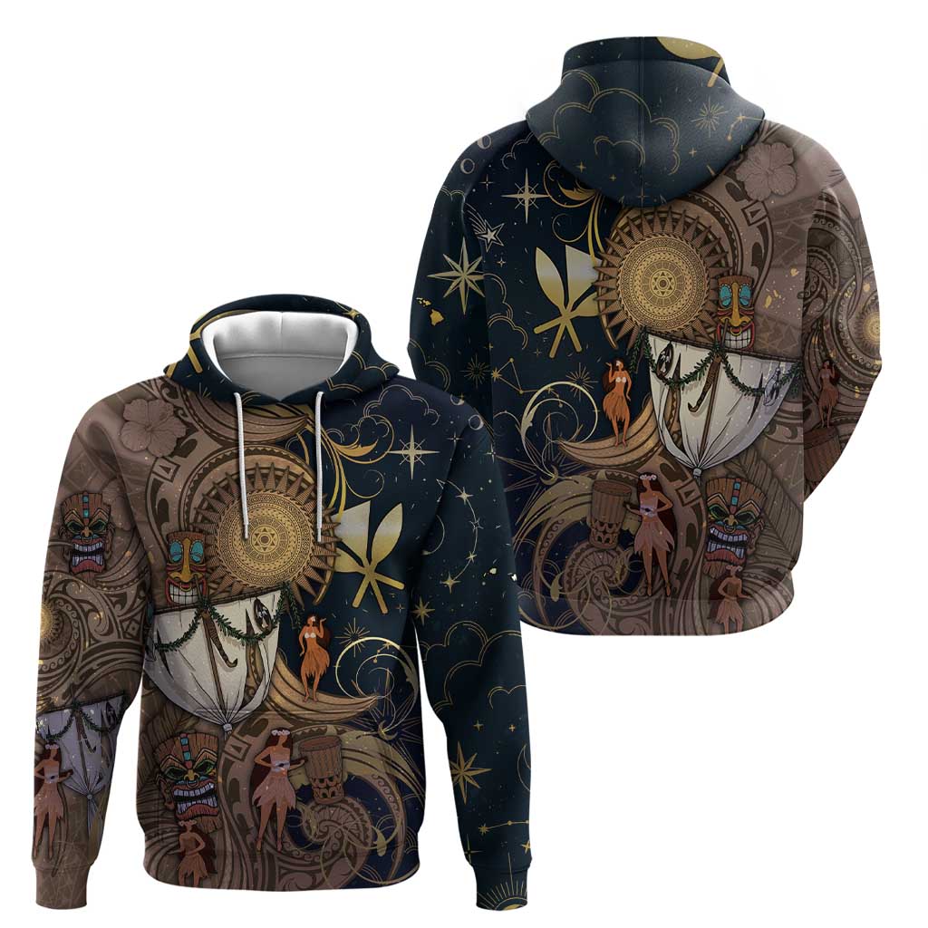 Hawaii Makahiki Zip Hoodie Polynesian Sky And Earth - Polynesian Pride