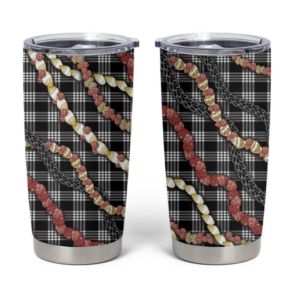 Hawaii Palaka Niihau Shell Lei Tumbler Cup Tropical Island Plaid Patterns
