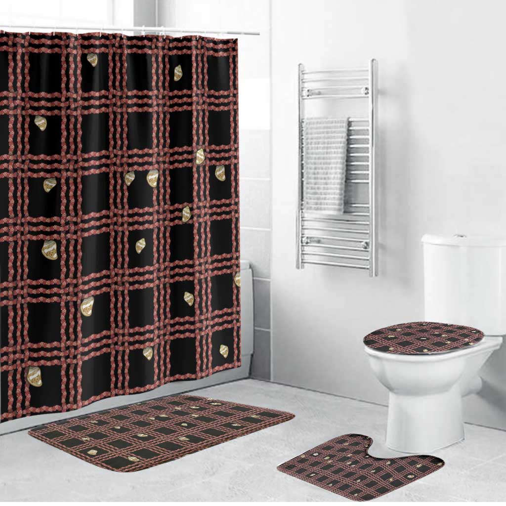 Hawaii Palaka Kahelelani Shell Lei Costume Bathroom Set Plaid Patterns