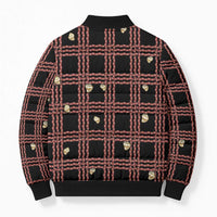 Hawaii Palaka Kahelelani Shell Lei Costume Bomber Puffer Jacket Plaid Patterns