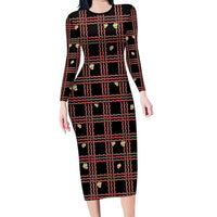 Hawaii Palaka Kahelelani Shell Lei Costume Family Matching Long Sleeve Bodycon Dress and Hawaiian Shirt Plaid Patterns