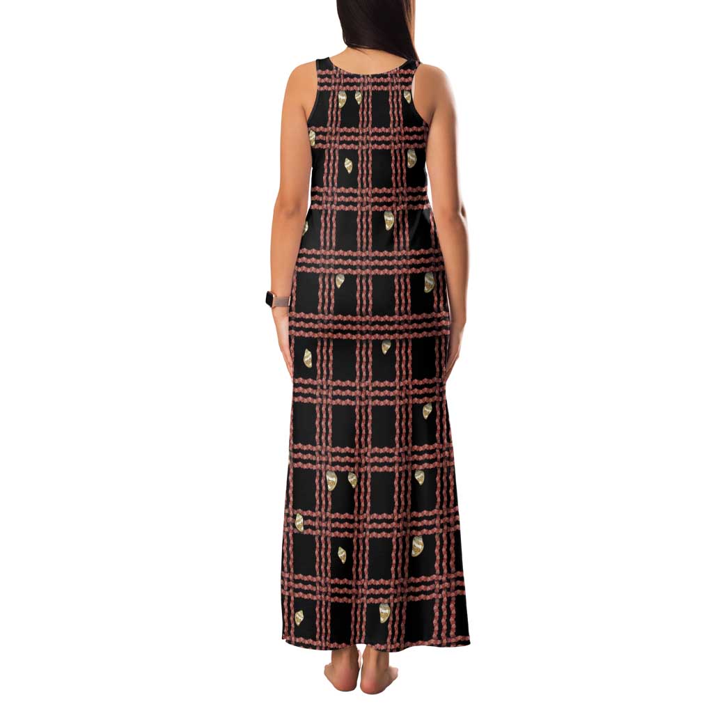 Hawaii Palaka Kahelelani Shell Lei Costume Family Matching Tank Maxi Dress and Hawaiian Shirt Plaid Patterns