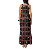 Hawaii Palaka Kahelelani Shell Lei Costume Family Matching Tank Maxi Dress and Hawaiian Shirt Plaid Patterns
