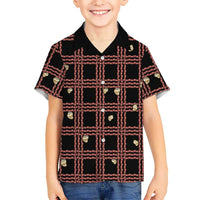 Hawaii Palaka Kahelelani Shell Lei Costume Family Matching Tank Maxi Dress and Hawaiian Shirt Plaid Patterns