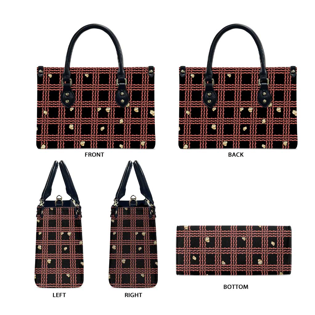 Hawaii Palaka Kahelelani Shell Lei Costume Leather Bag Plaid Patterns DT05 - Polynesian Pride