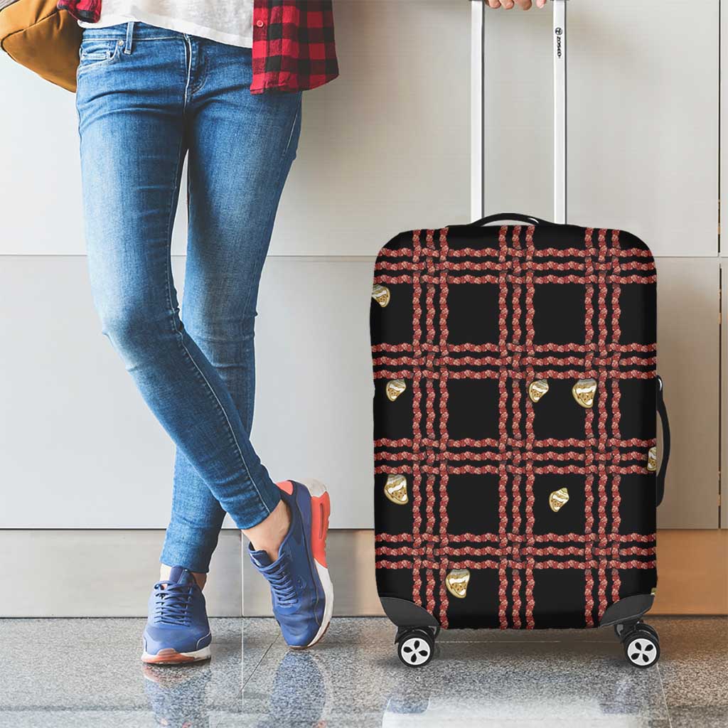 Hawaii Palaka Kahelelani Shell Lei Costume Luggage Cover Plaid Patterns