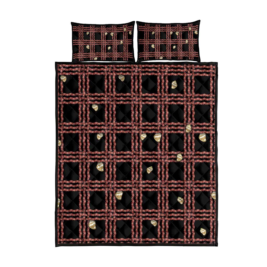 Hawaii Palaka Kahelelani Shell Lei Costume Quilt Bed Set Plaid Patterns DT05 - Polynesian Pride