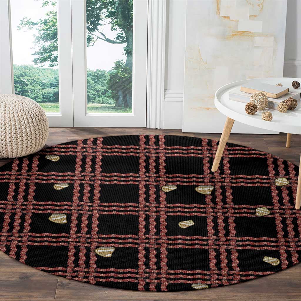 Hawaii Palaka Kahelelani Shell Lei Costume Round Carpet Plaid Patterns