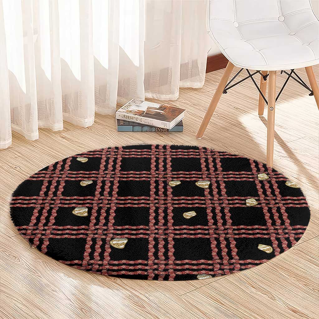 Hawaii Palaka Kahelelani Shell Lei Costume Round Carpet Plaid Patterns