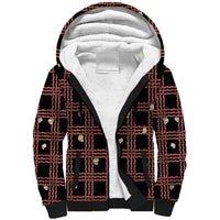 Hawaii Palaka Kahelelani Shell Lei Costume Sherpa Hoodie Plaid Patterns DT05 Unisex Black - Polynesian Pride