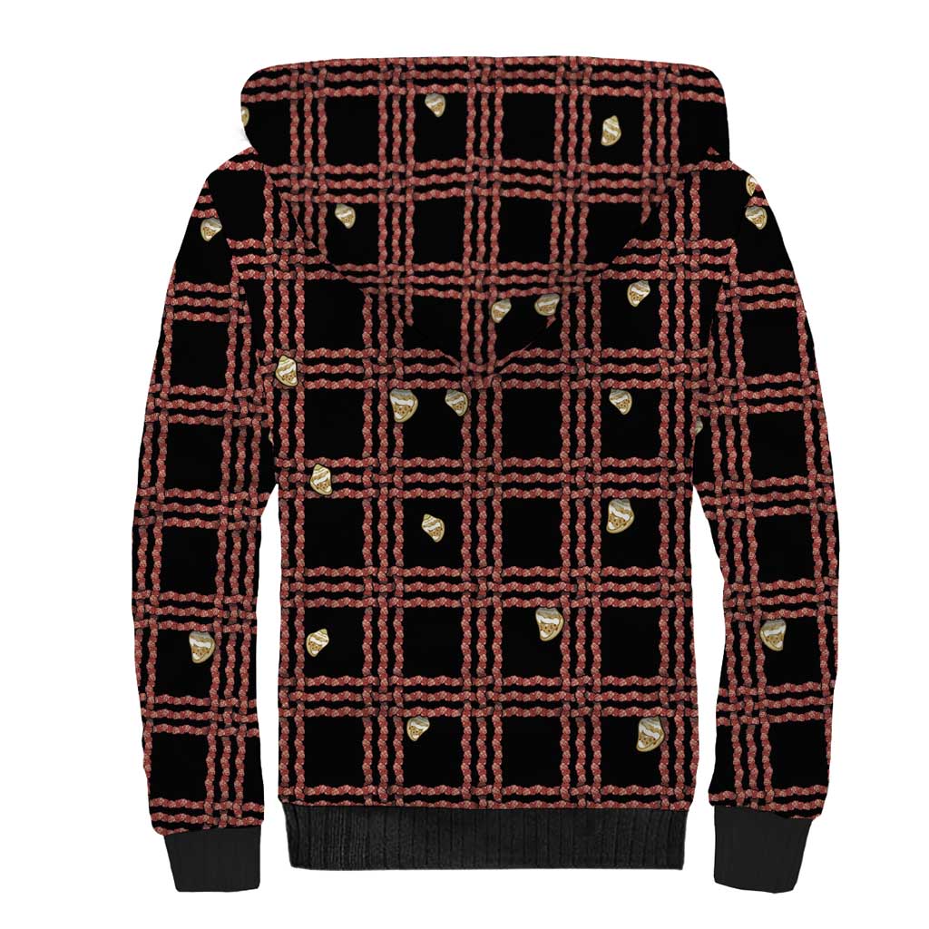 Hawaii Palaka Kahelelani Shell Lei Costume Sherpa Hoodie Plaid Patterns DT05 - Polynesian Pride