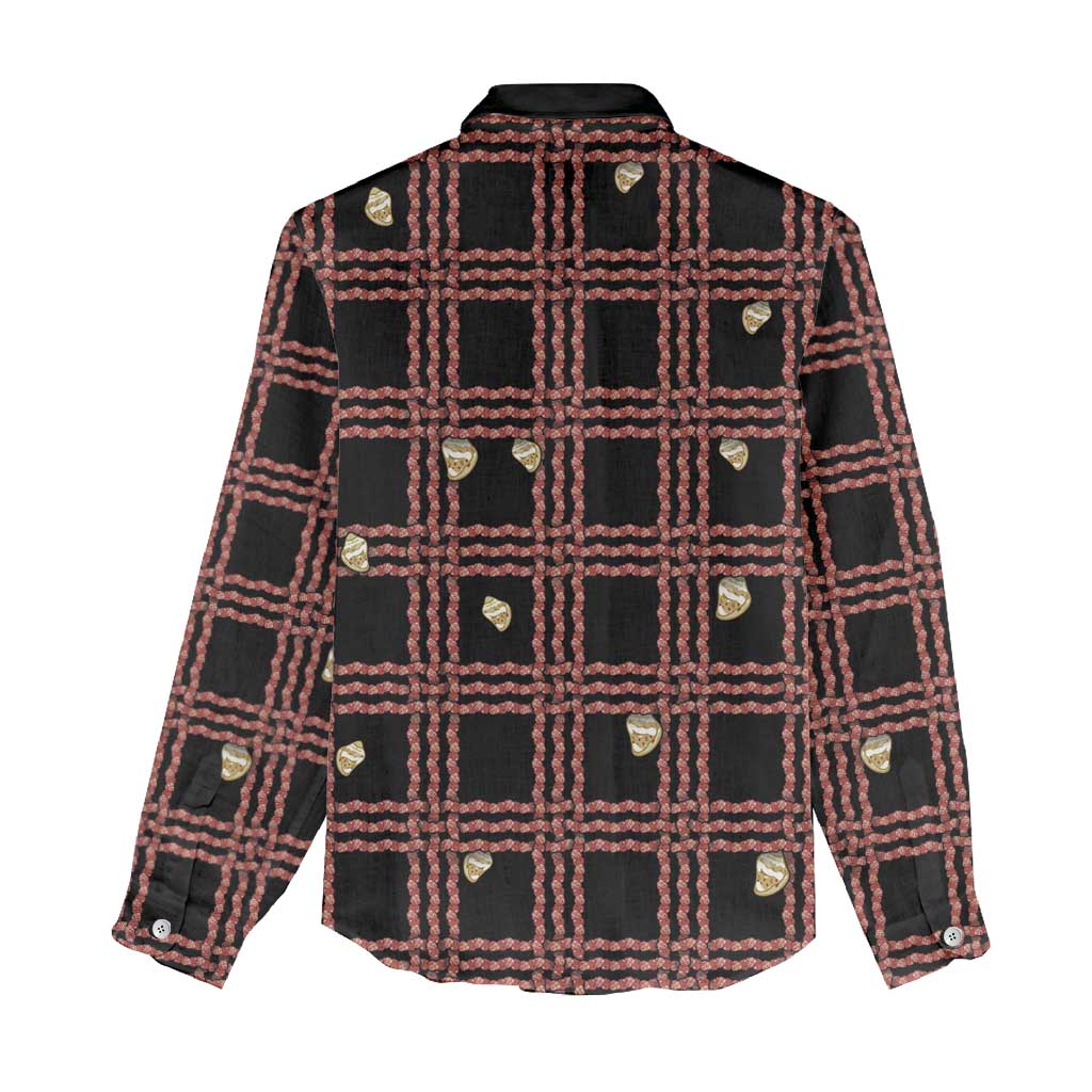 Hawaii Palaka Kahelelani Shell Lei Costume Women Casual Shirt Plaid Patterns