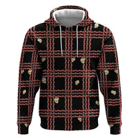 Hawaii Palaka Kahelelani Shell Lei Costume Zip Hoodie Plaid Patterns DT05 Pullover Hoodie Black - Polynesian Pride