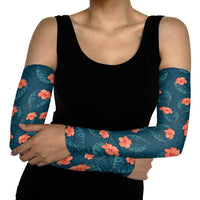 Hawaii Monstera Arm Sleeves Hibiscus Flowers Simple Style - Polynesian Pride