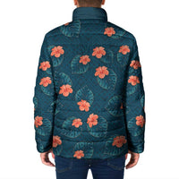 Hawaii Monstera Padded Jacket Hibiscus Flowers Simple Style DT05 - Polynesian Pride