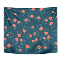 Hawaii Monstera Tapestry Hibiscus Flowers Simple Style - Polynesian Pride