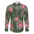Hawaii Family Matching Off The Shoulder Long Sleeve Dress and Hawaiian Shirt Green Polynesian Monstera Patterns - Polynesian Pride