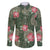 Hawaii Family Matching Off Shoulder Short Dress and Hawaiian Shirt Green Polynesian Monstera Patterns - Polynesian Pride