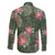 Hawaii Family Matching Off Shoulder Short Dress and Hawaiian Shirt Green Polynesian Monstera Patterns - Polynesian Pride
