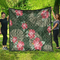 Hawaii Quilt Green Polynesian Monstera Patterns - Polynesian Pride