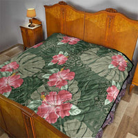 Hawaii Quilt Green Polynesian Monstera Patterns - Polynesian Pride