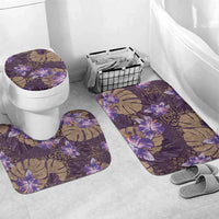 Hawaii Bathroom Set Purple Polynesian Monstera Patterns - Polynesian Pride