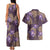 Hawaii Couples Matching Tank Maxi Dress and Hawaiian Shirt Purple Polynesian Monstera Patterns - Polynesian Pride