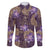 Hawaii Family Matching Puletasi and Hawaiian Shirt Purple Polynesian Monstera Patterns - Polynesian Pride