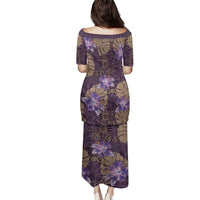 Hawaii Family Matching Puletasi and Hawaiian Shirt Purple Polynesian Monstera Patterns DT05 - Polynesian Pride