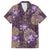 Hawaii Family Matching Summer Maxi Dress and Hawaiian Shirt Purple Polynesian Monstera Patterns - Polynesian Pride