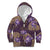 Hawaii Kid Hoodie Purple Polynesian Monstera Patterns - Polynesian Pride