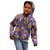 Hawaii Kid Hoodie Purple Polynesian Monstera Patterns - Polynesian Pride