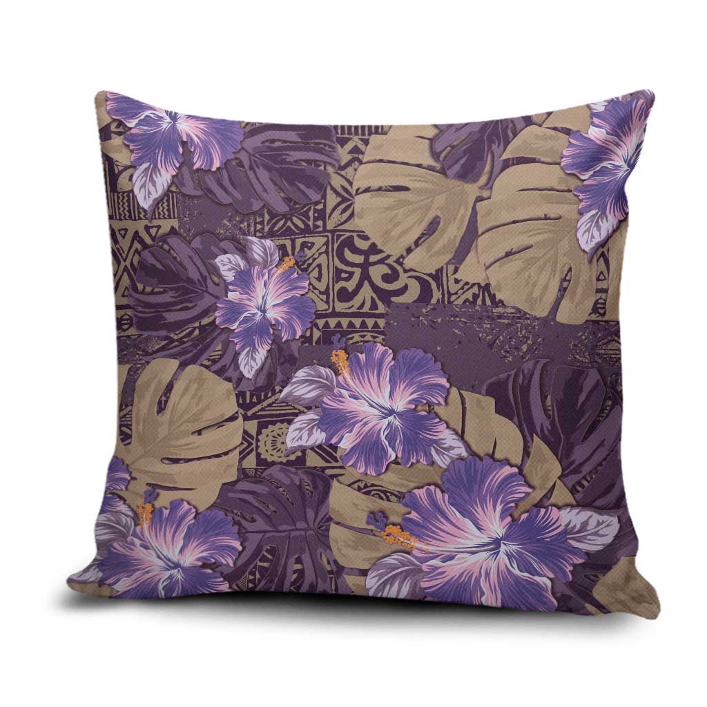 Hawaii Pillow Cover Purple Polynesian Monstera Patterns DT05 Purple - Polynesian Pride