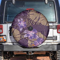 Hawaii Spare Tire Cover Purple Polynesian Monstera Patterns - Polynesian Pride