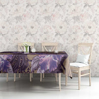 Hawaii Tablecloth Purple Polynesian Monstera Patterns - Polynesian Pride