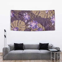 Hawaii Tapestry Purple Polynesian Monstera Patterns - Polynesian Pride