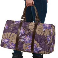 Hawaii Travel Bag Purple Polynesian Monstera Patterns - Polynesian Pride