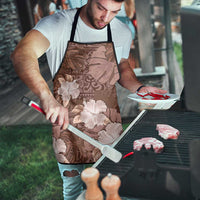 Hawaii Apron Brown Polynesian Monstera Patterns - Polynesian Pride