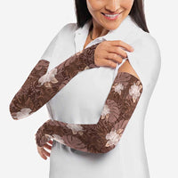 Hawaii Arm Sleeves Brown Polynesian Monstera Patterns - Polynesian Pride