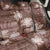 Hawaii Back Car Seat Cover Brown Polynesian Monstera Patterns - Polynesian Pride