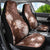 Hawaii Car Seat Cover Brown Polynesian Monstera Patterns - Polynesian Pride