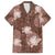 Hawaii Hawaiian Shirt Brown Polynesian Monstera Patterns - Polynesian Pride