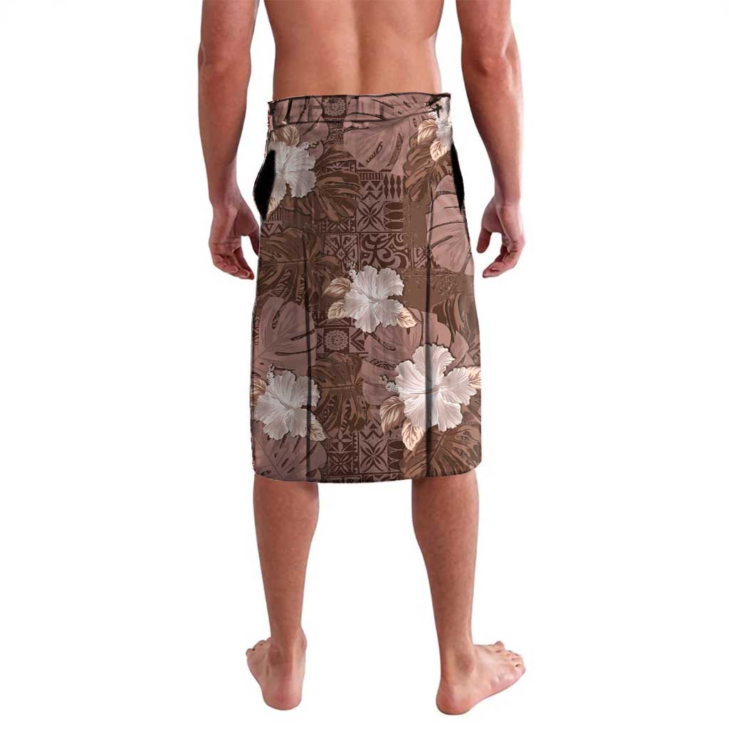 Hawaii Lavalava Brown Polynesian Monstera Patterns - Polynesian Pride