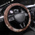 Hawaii Steering Wheel Cover Brown Polynesian Monstera Patterns - Polynesian Pride
